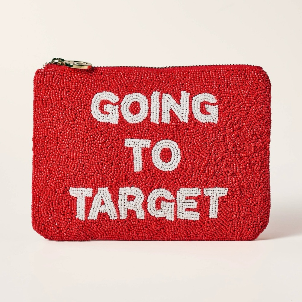 Kate Spade x Target Going to Target Red Beaded Clutch NWT